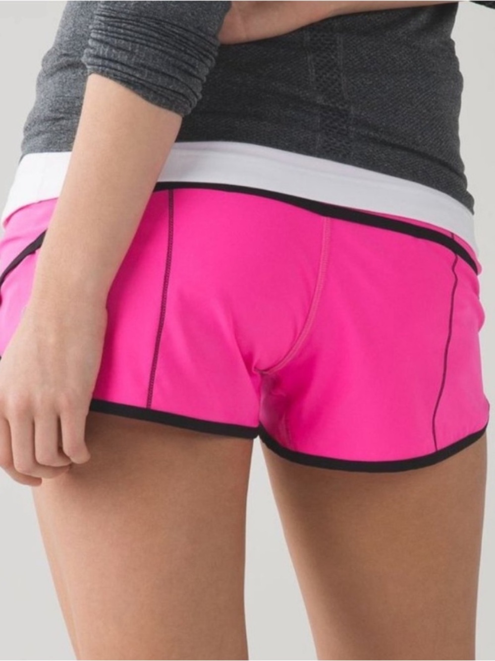 Lululemon Speed Short Raspberry Glo Light Hot Pink Flashback Static Size 6